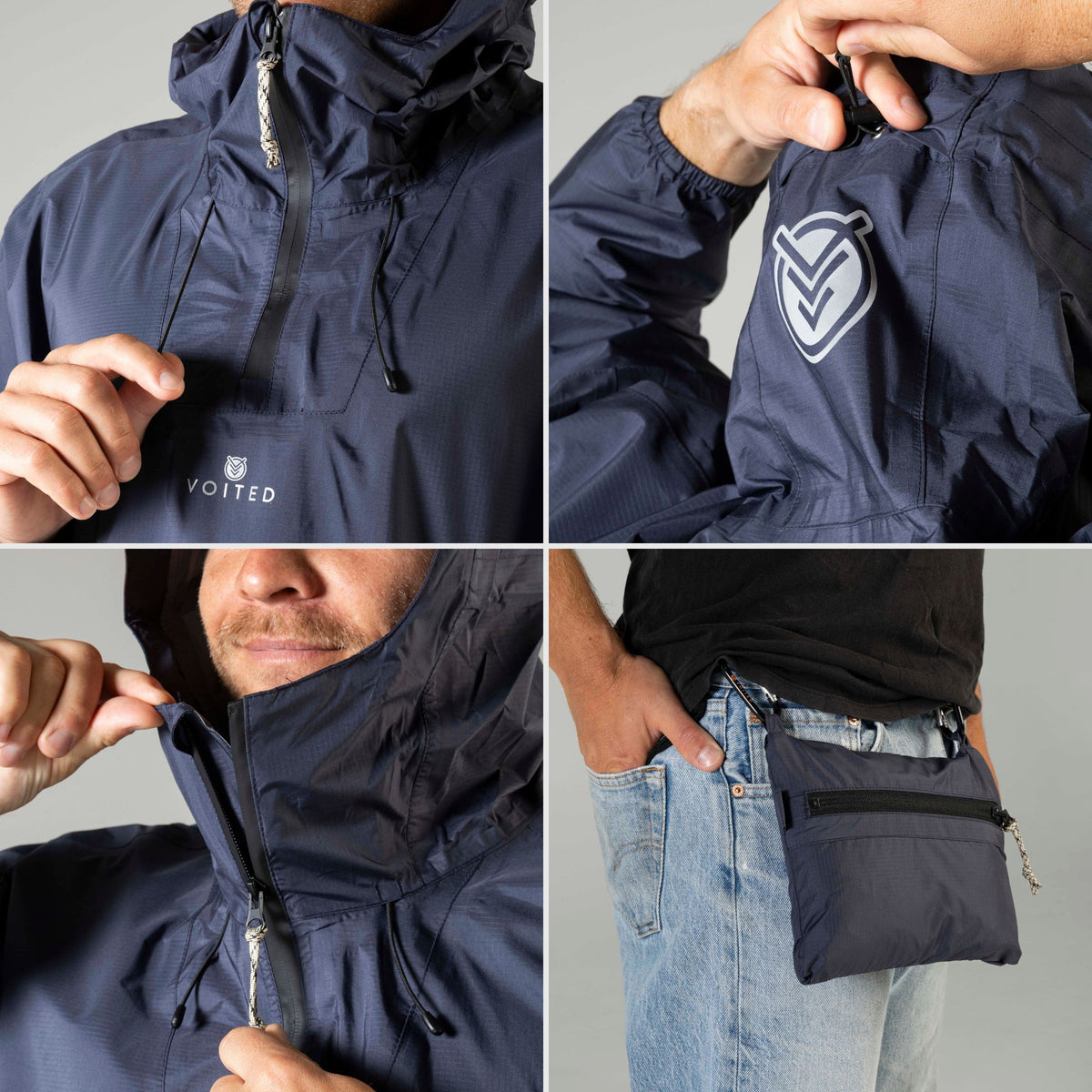 VOITED Rain Poncho 2.0 - Graphite