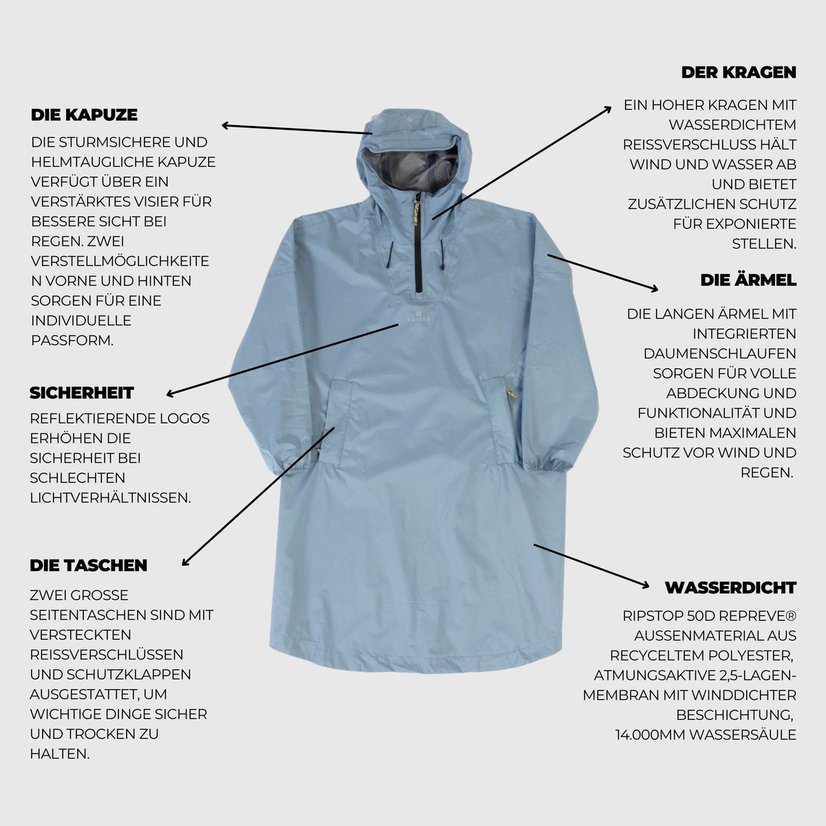 VOITED Rain Poncho 2.0 - Mountain Spring