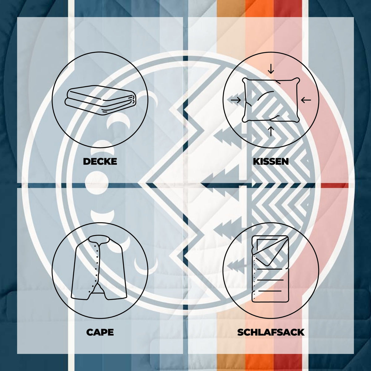 VOITED CloudTouch® Decke- Camp Vibes Two