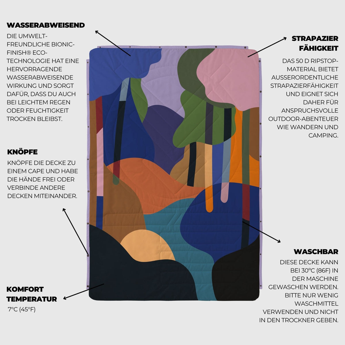 VOITED CloudTouch® Decke - Bubbly Forest