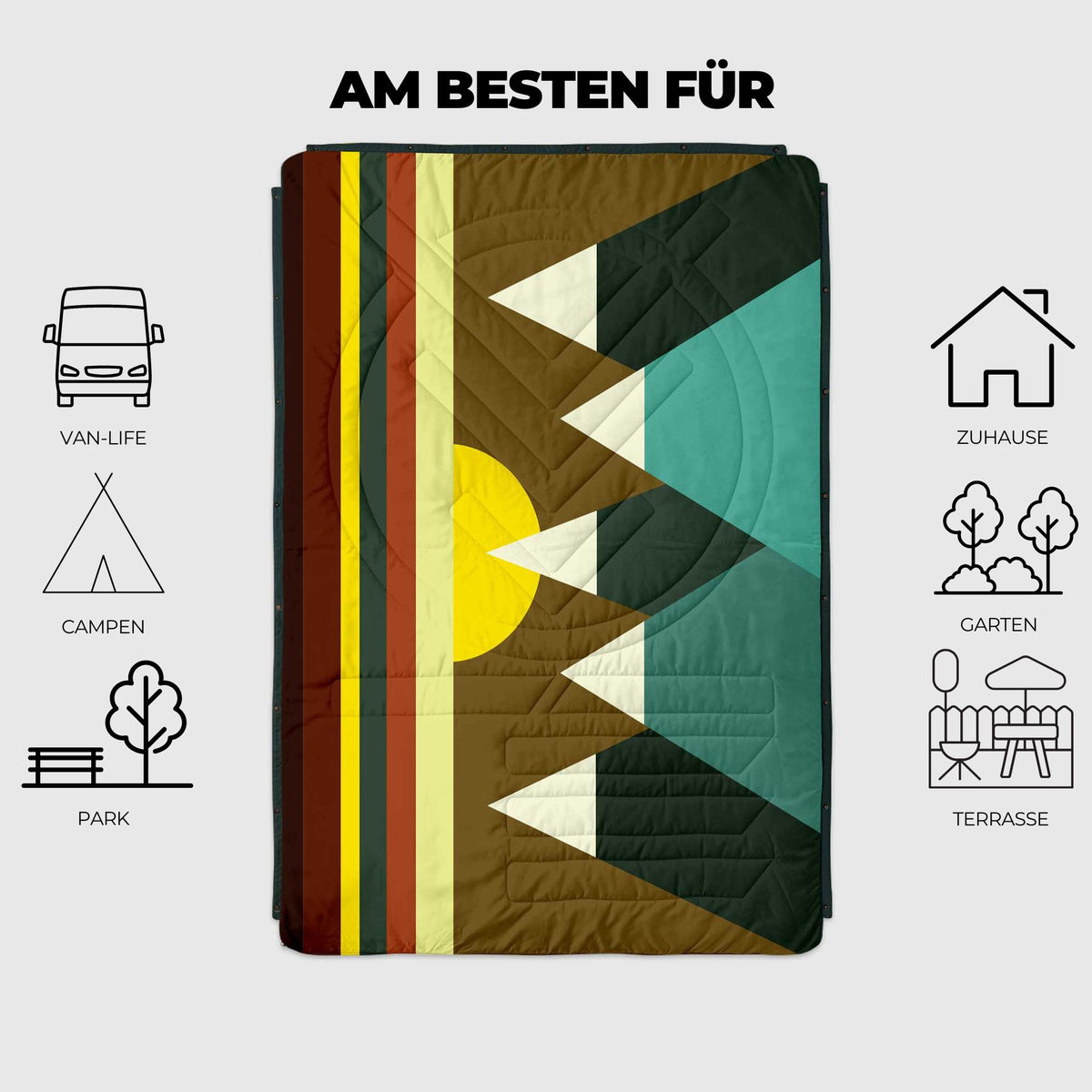VOITED Fleece Outdoor Camping Blanket - Monadnock