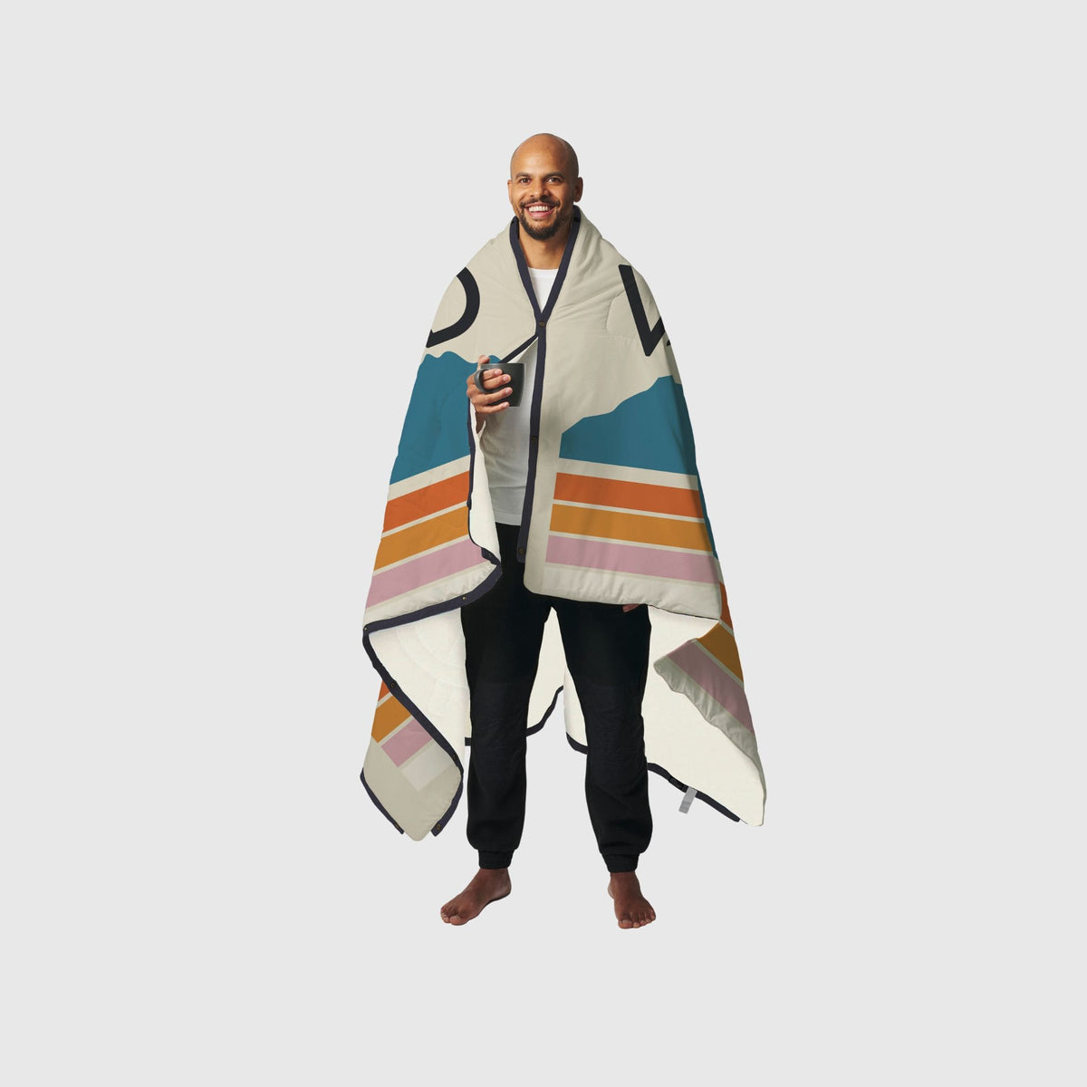 VOITED Fleece Outdoor Camping Blanket - Snowy Peak