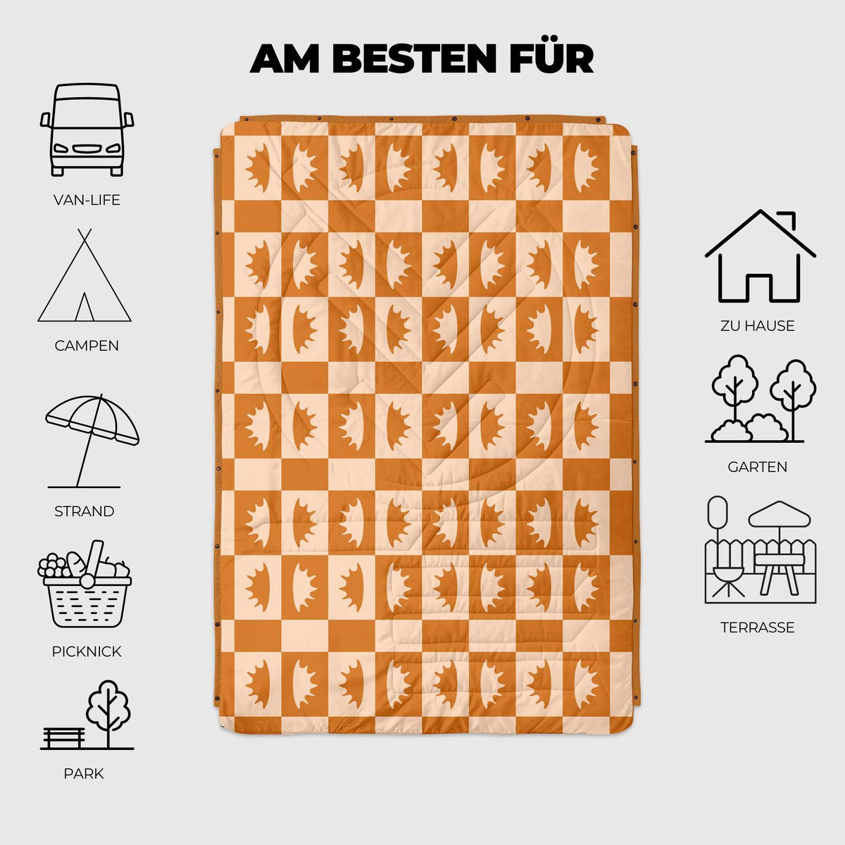VOITED Recycled Ripstop Outdoor Camping Blanket - Concha