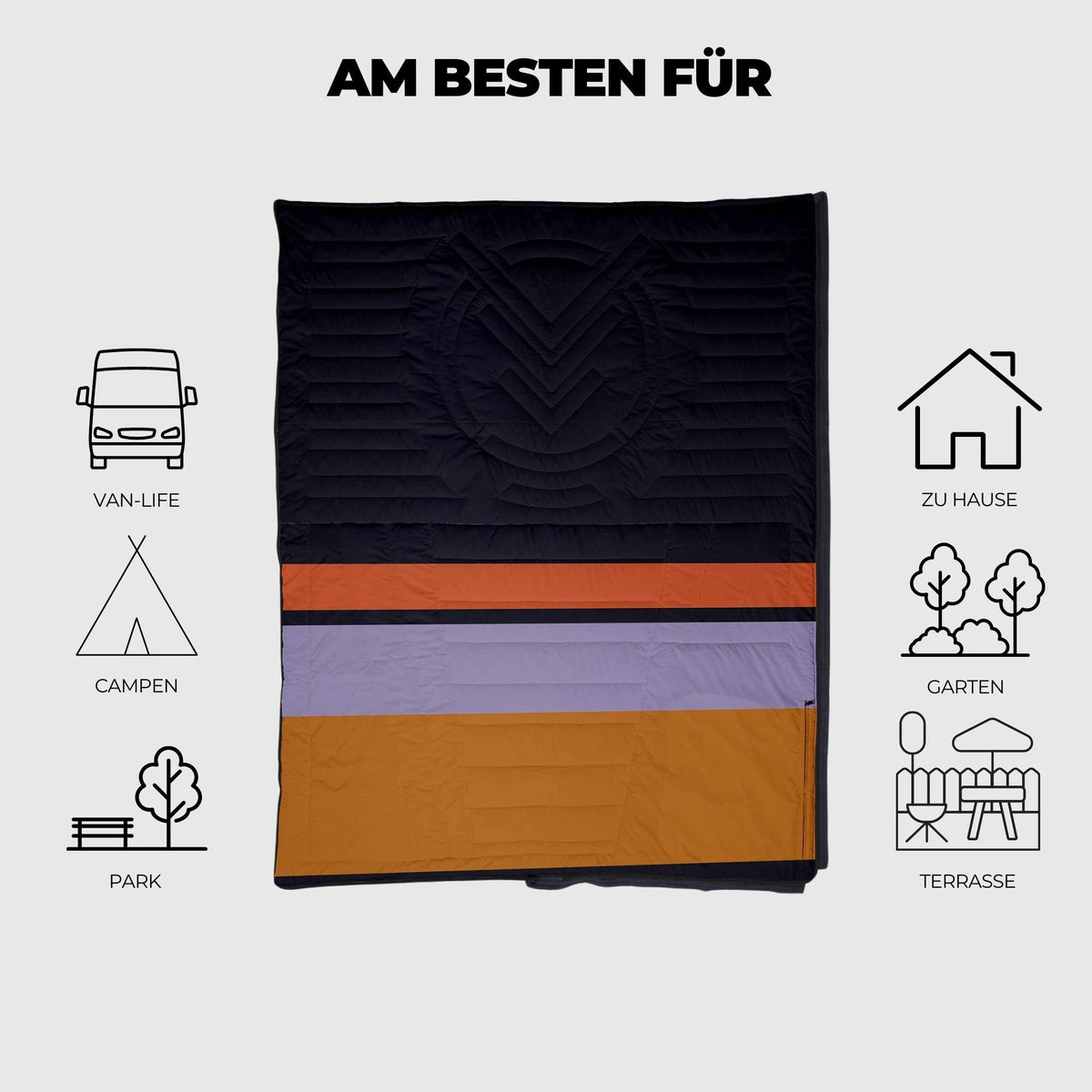 VOITED Slumber Zip Sack Blanket - Blocks