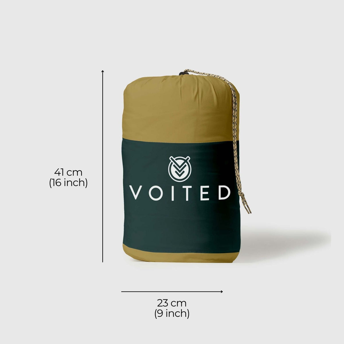 VOITED Slumber Zip Sack Blanket - Green Gables / Dusty Sand