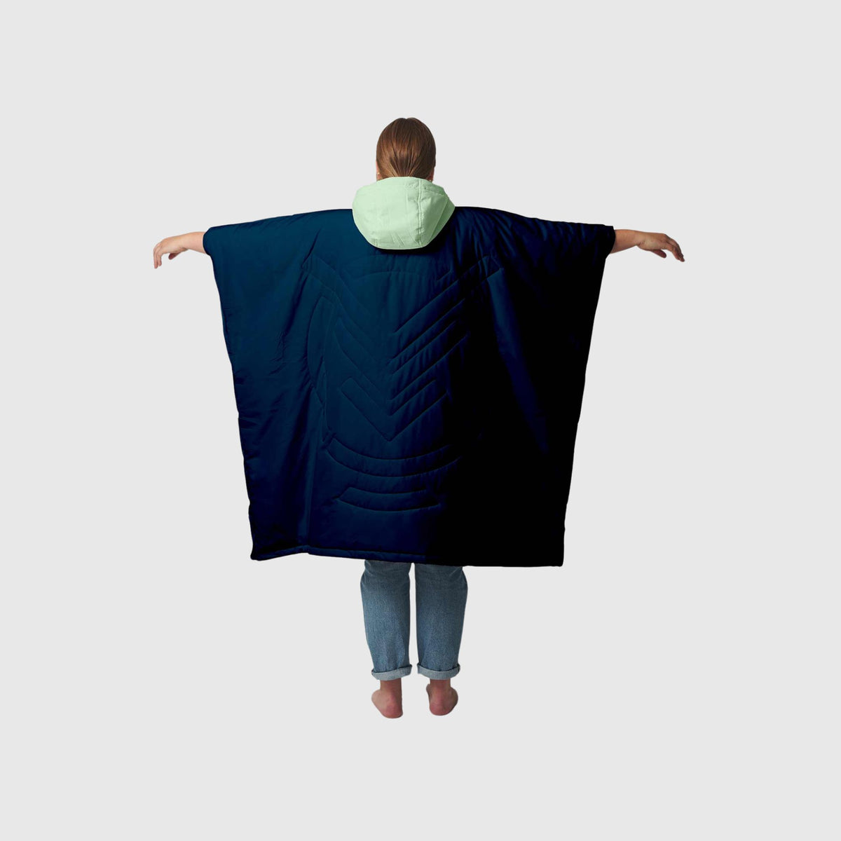 VOITED Trooper Outdoor Premium Poncho-Decke - Ocean Navy / Cameo Green