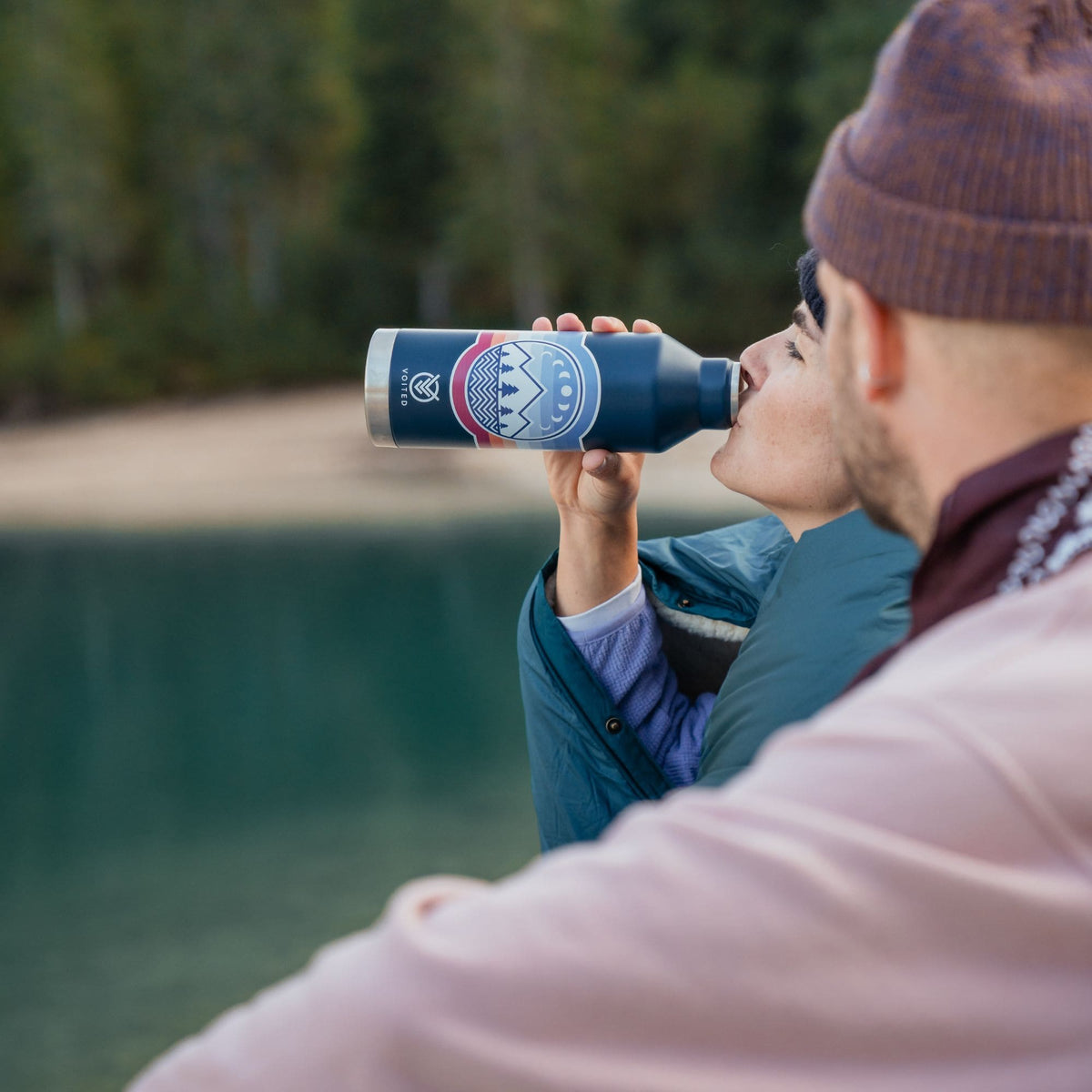 Isolierte 800ml Edelstahl Trinkflasche Mizu