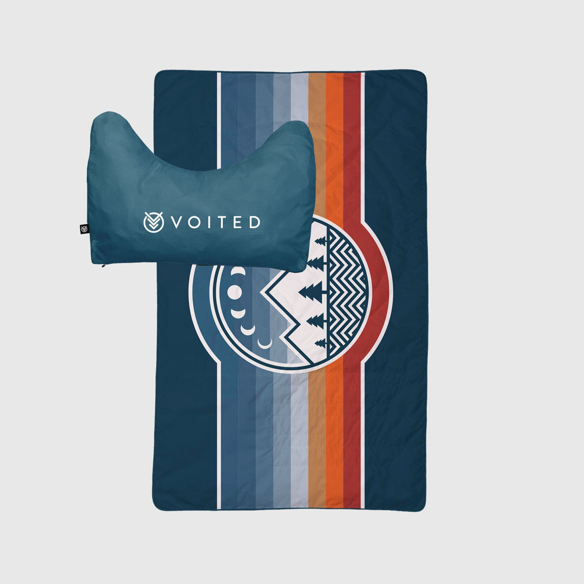 VOITED NeckPack Travel Blanket - Camp Vibes Two