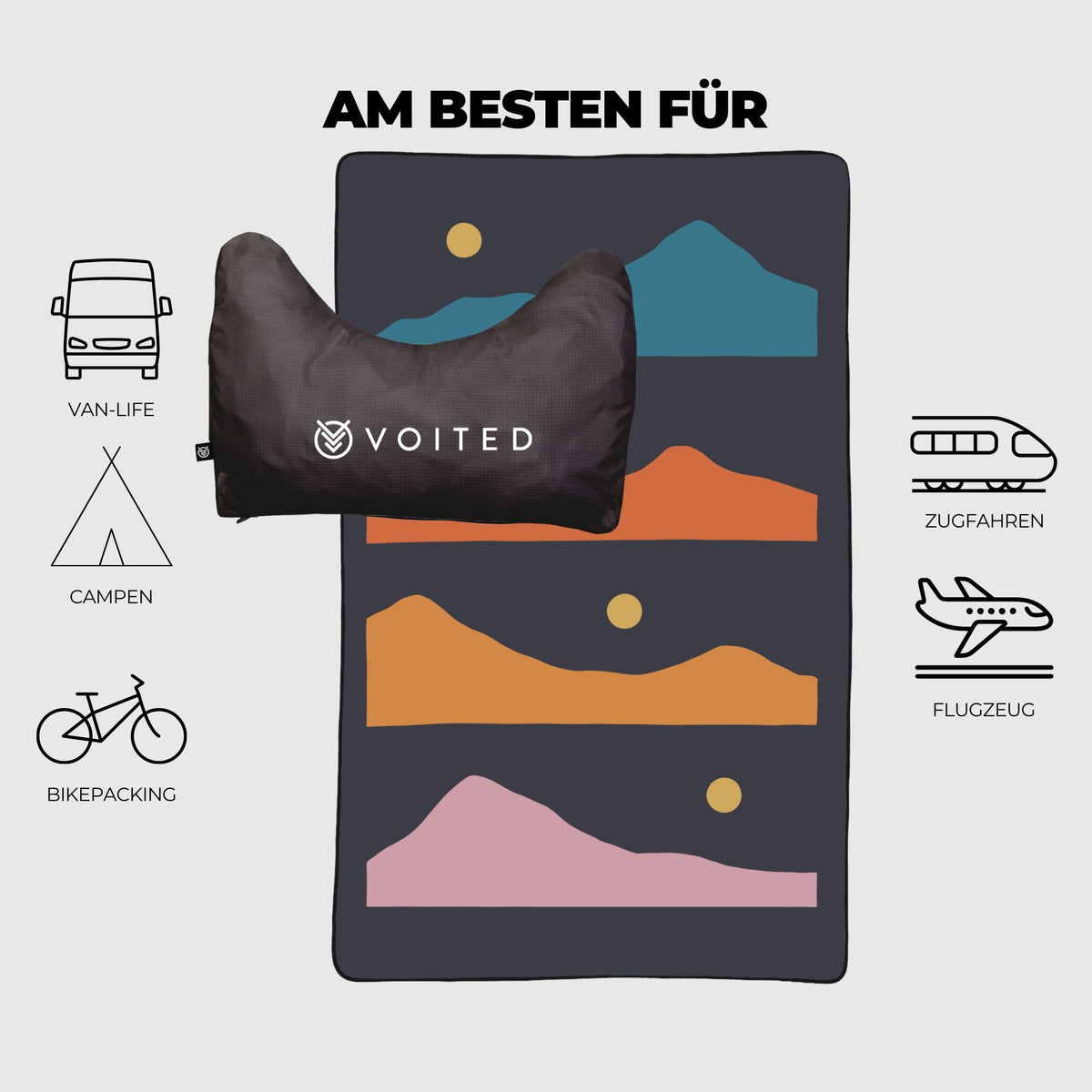 VOITED NeckPack Travel Blanket - Trailtrekker