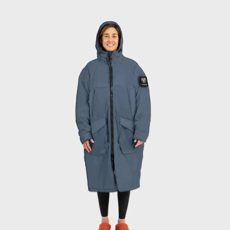 camping bademantel VOITED Drycoat Changing Robe: Warmes Umzieh- & Surfponcho (Zip)