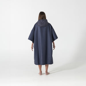 VOITED Micro Fleece Poncho - Ocean Navy/Ethno