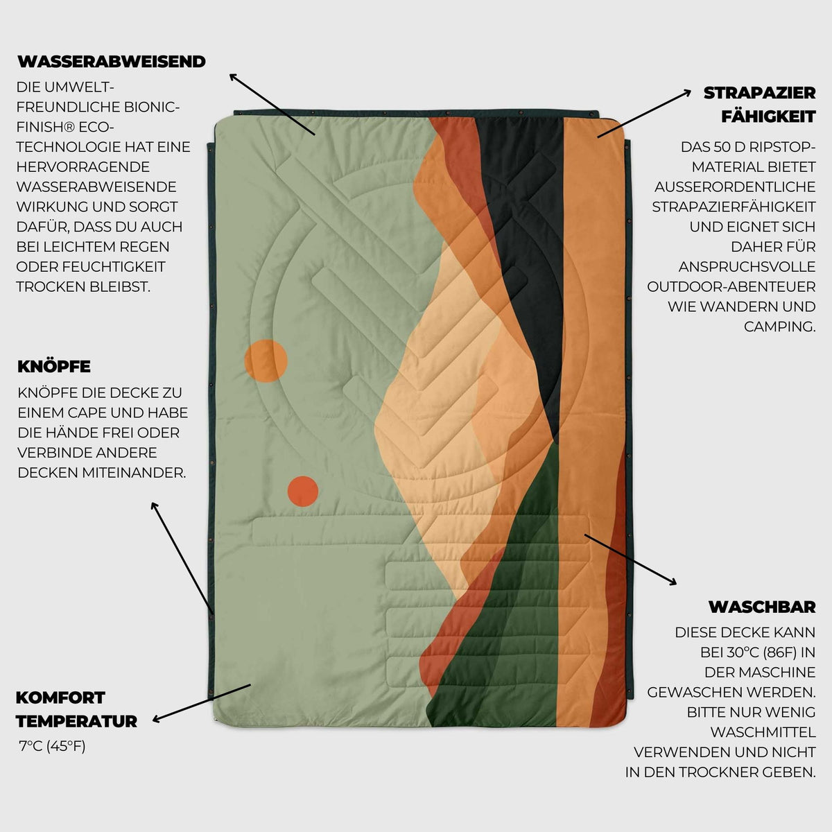 VOITED CloudTouch® Decke - Jasper / Tree Green