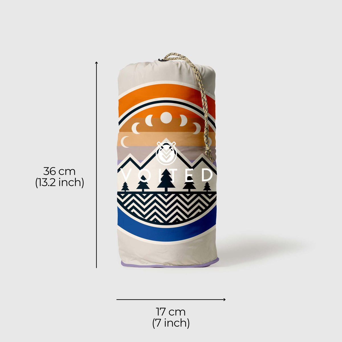 VOITED Fleece Outdoor Camping Blanket - Camp Vibes Powder