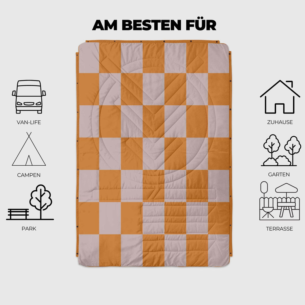 VOITED Fleece Outdoor Camping Blanket - Suns Out