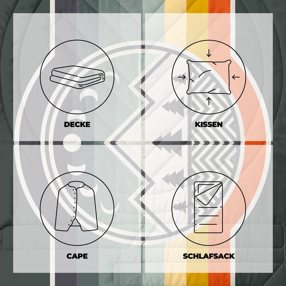 VOITED Fleece Outdoor Camping Blanket - Camp Vibes / Greengabel