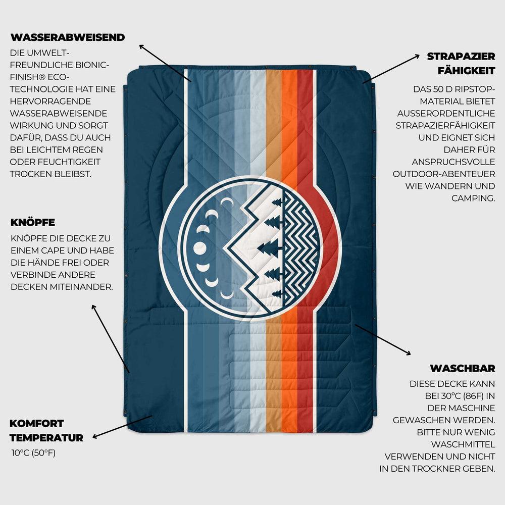 VOITED Fleece Outdoor Camping Blanket - Camp Vibes Two