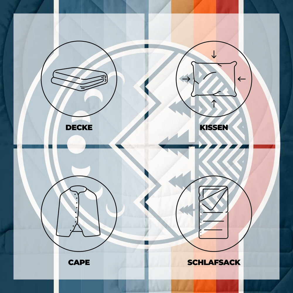 VOITED Fleece Outdoor Camping Blanket - Camp Vibes Two