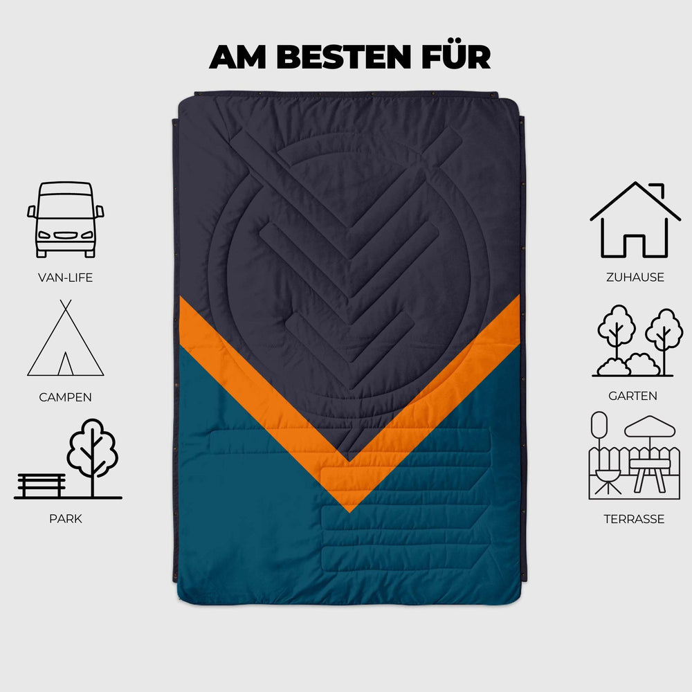 VOITED Fleece Outdoor Camping Blanket - Down Under