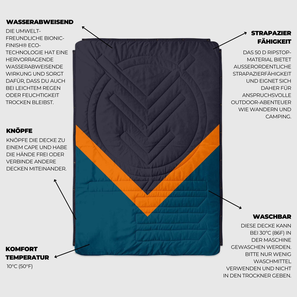 VOITED Fleece Outdoor Camping Blanket - Down Under