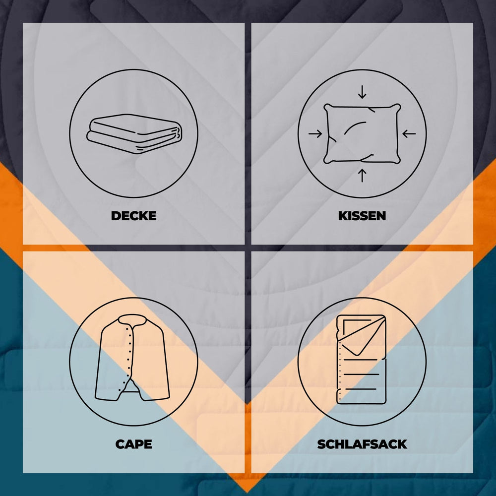 VOITED Fleece Outdoor Camping Blanket - Down Under