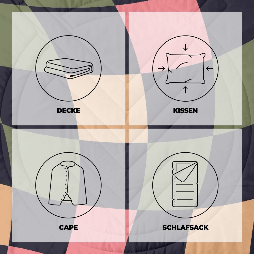 VOITED Fleece Outdoor Camping Blanket - Wavecheck