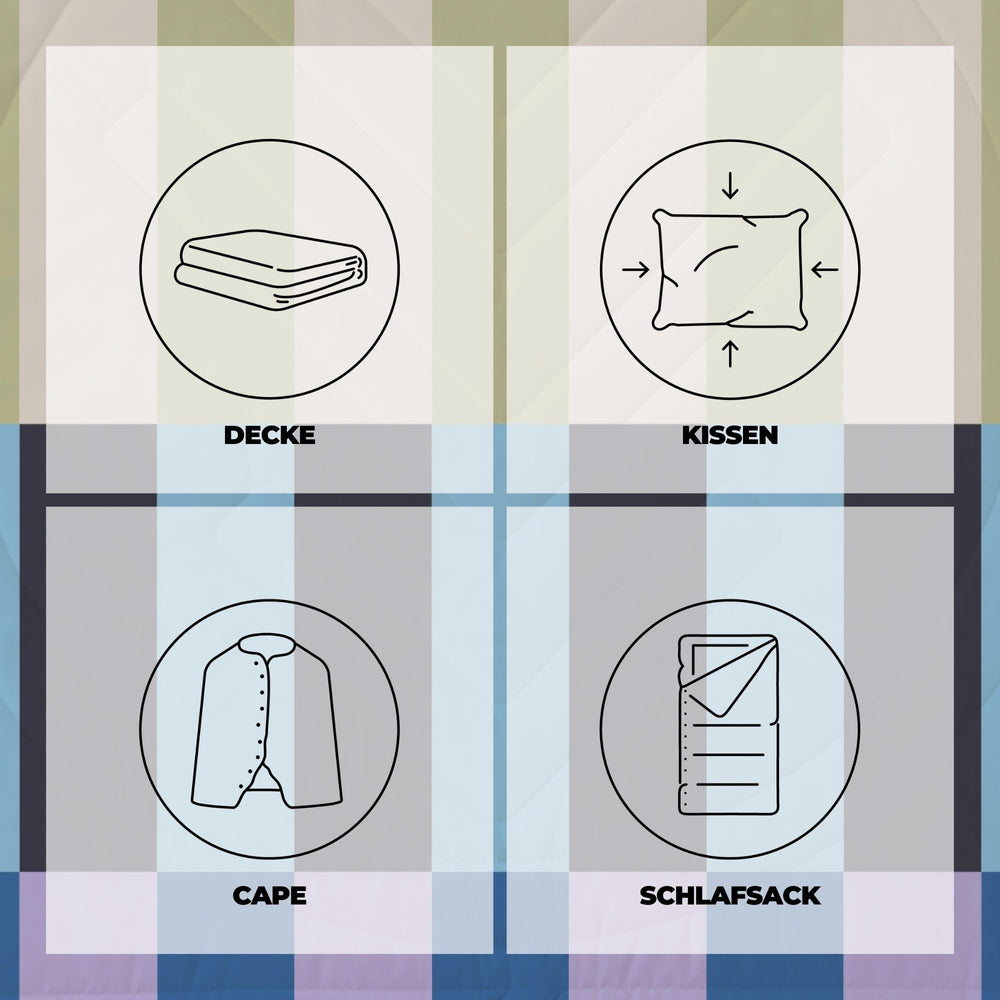 VOITED Fleece Outdoor Camping Blanket - Azure