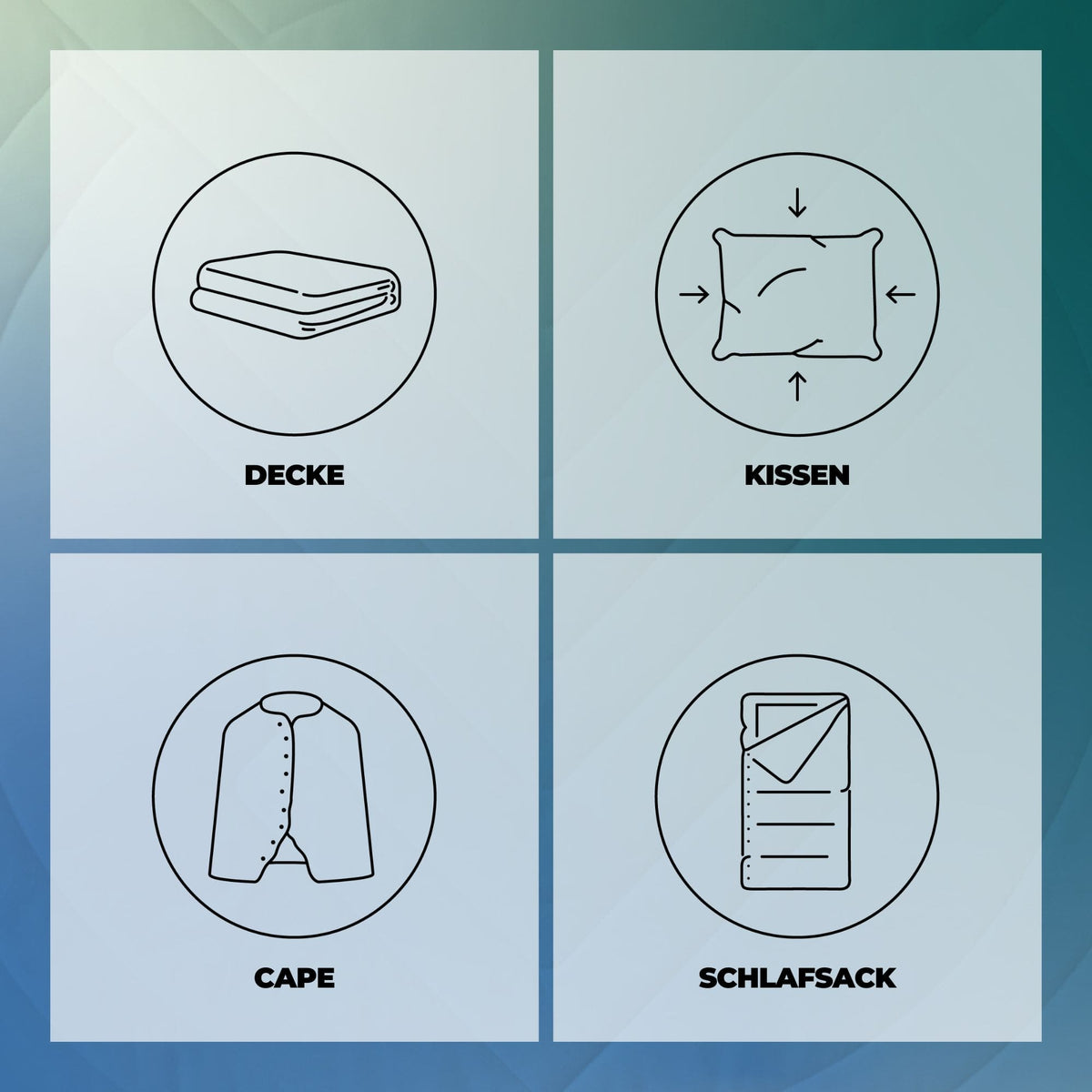 VOITED Fleece Outdoor Camping Blanket - Sea Mist