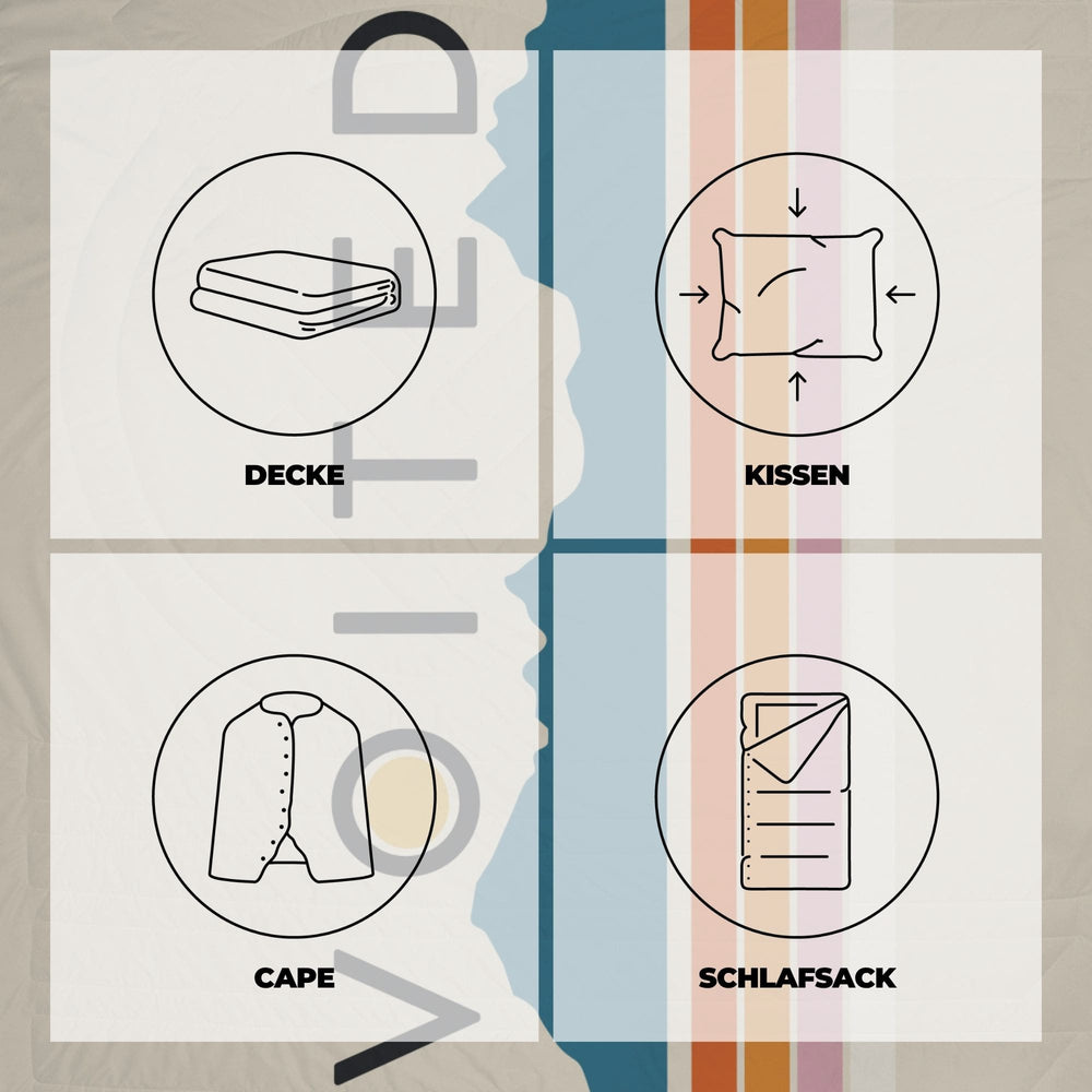 VOITED Fleece Outdoor Camping Blanket - Snowy Peak