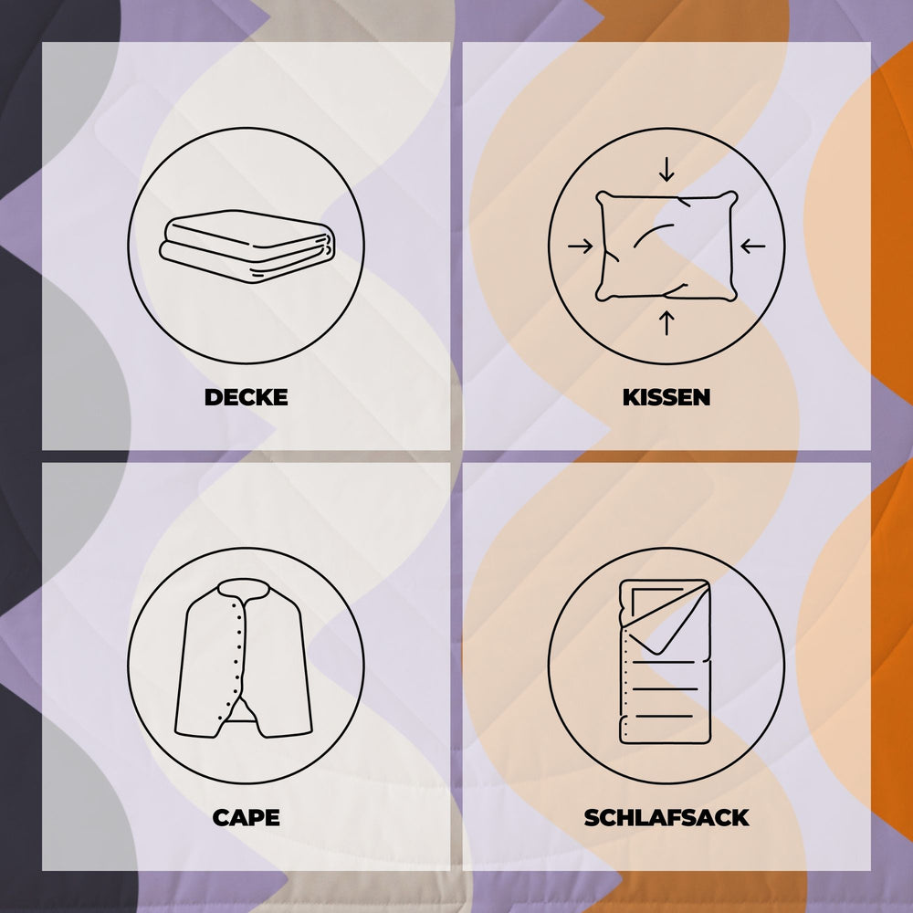 VOITED Fleece Outdoor Camping Blanket - Tide