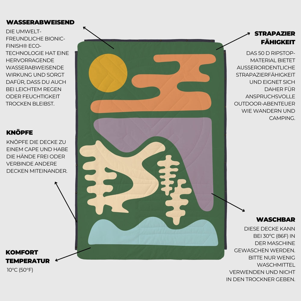 VOITED Mini Traveler Cream Indoor / Outdoor Camping Blanket - Trailbound