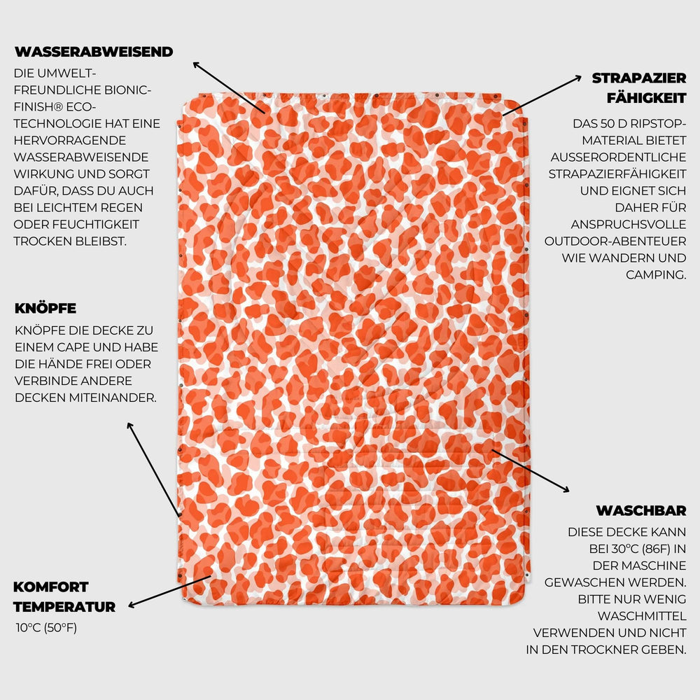 VOITED Mini Traveler Cream Indoor / Outdoor Camping Blanket - Little Leo