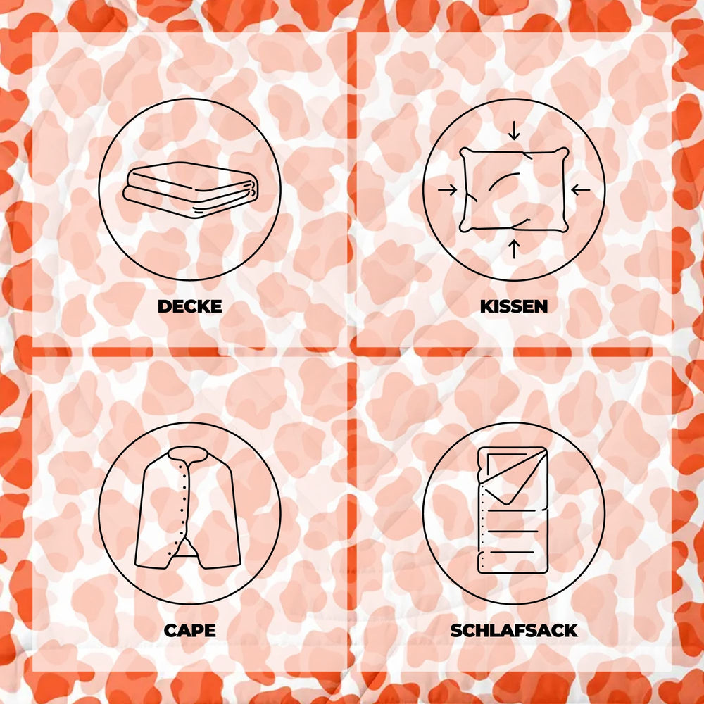 VOITED Mini Traveler Cream Indoor / Outdoor Camping Blanket - Little Leo