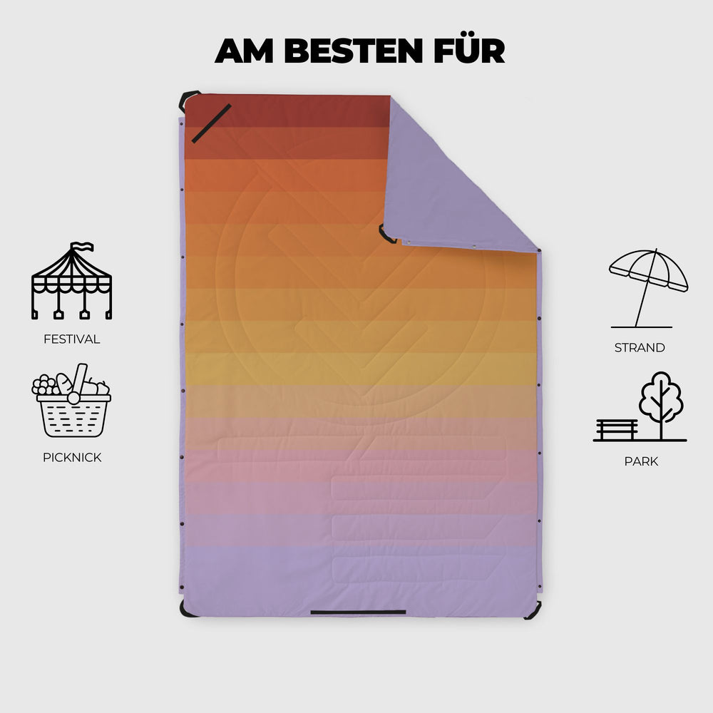 VOITED Compact Picnic & Beach Blanket  - Golden Drift