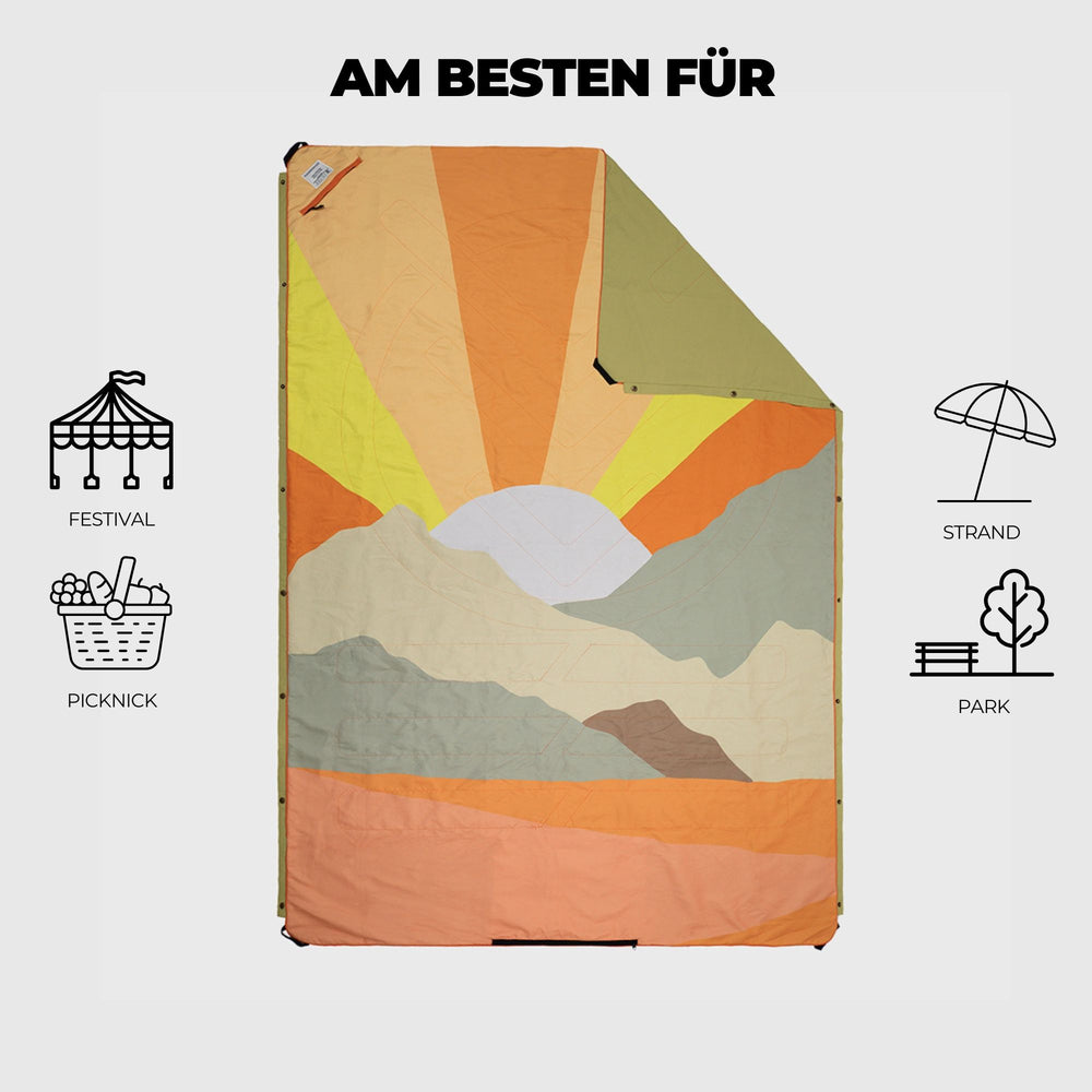 VOITED Compact Picnic & Beach Blanket - Sunscape