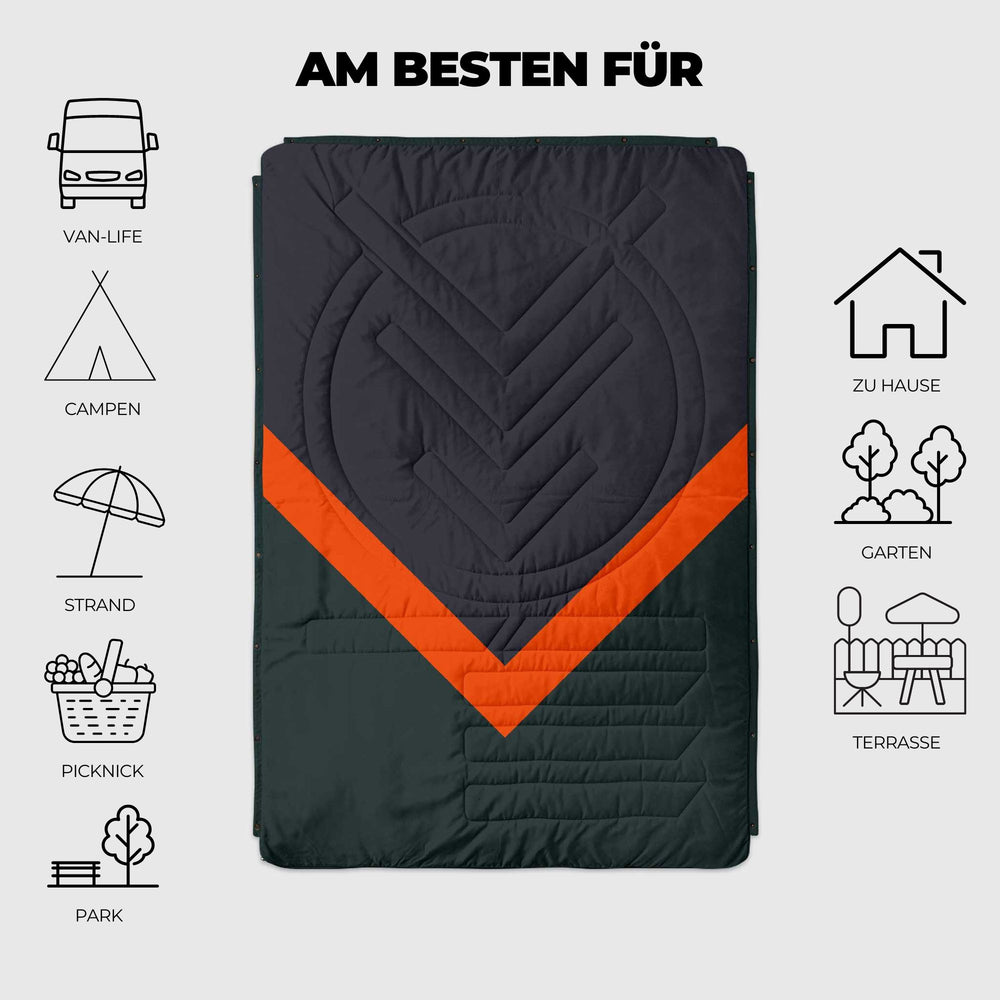 VOITED Recycled Ripstop Outdoor Camping Blanket - Cabin
