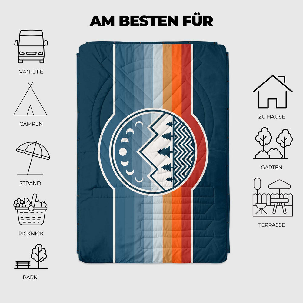 VOITED Recycled Ripstop Outdoor Camping Blanket - Camp Vibes Two