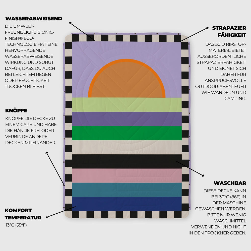 VOITED Recycled Ripstop Outdoor Camping Blanket - Easy Sundaze