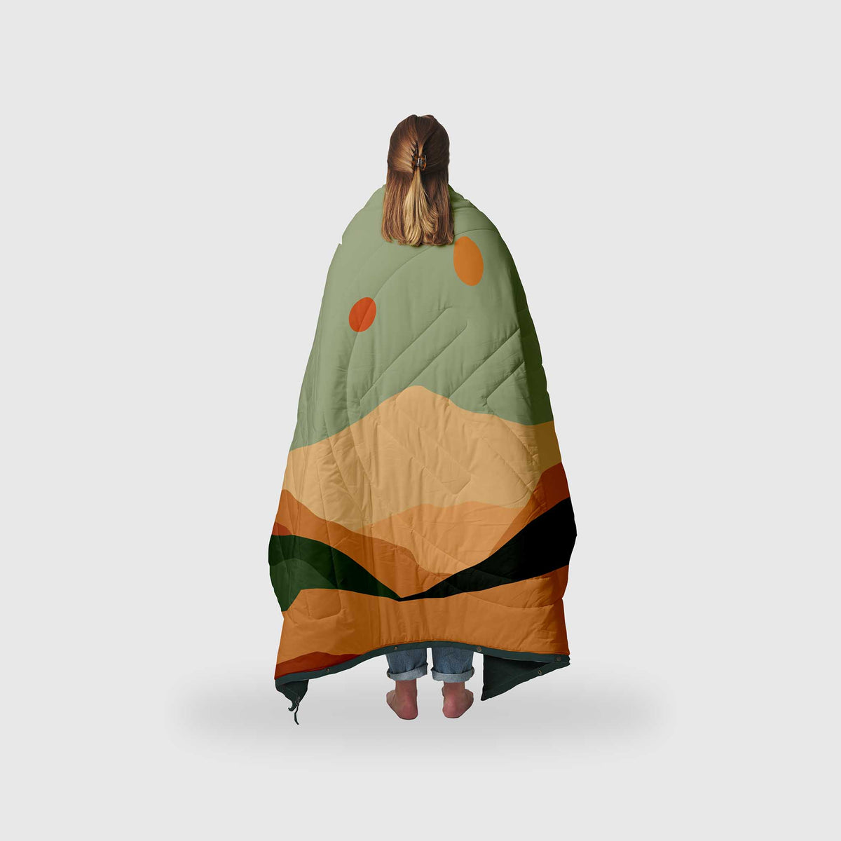 VOITED Recycled Ripstop Outdoor Camping Blanket - Jasper / Tree Green Jo