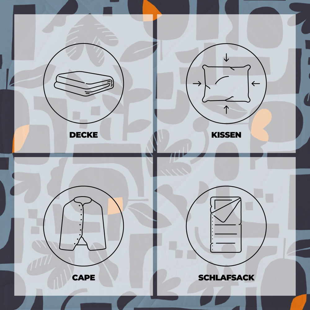 VOITED Recycled Ripstop Outdoor Camping Blanket -  Lush Garden/Graphite