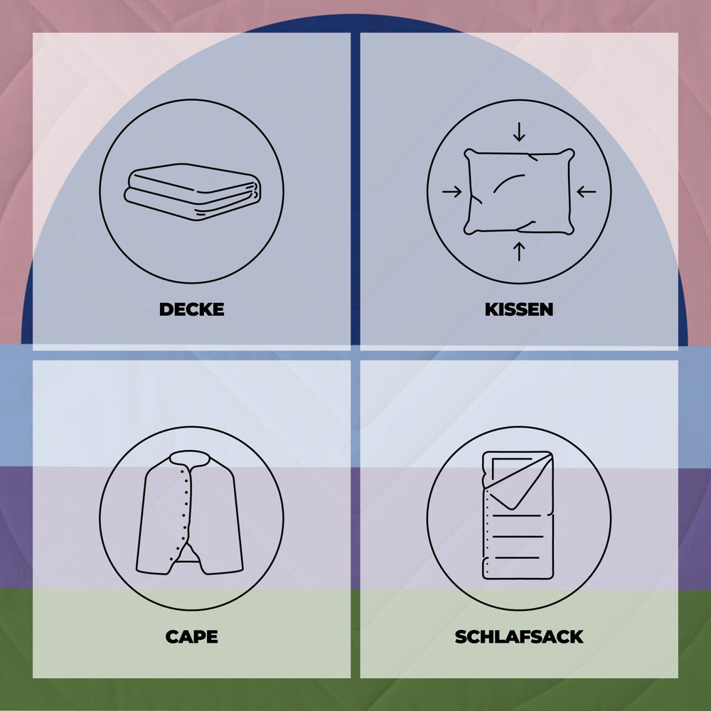 VOITED Recycled Ripstop Outdoor Camping Blanket - Moon River