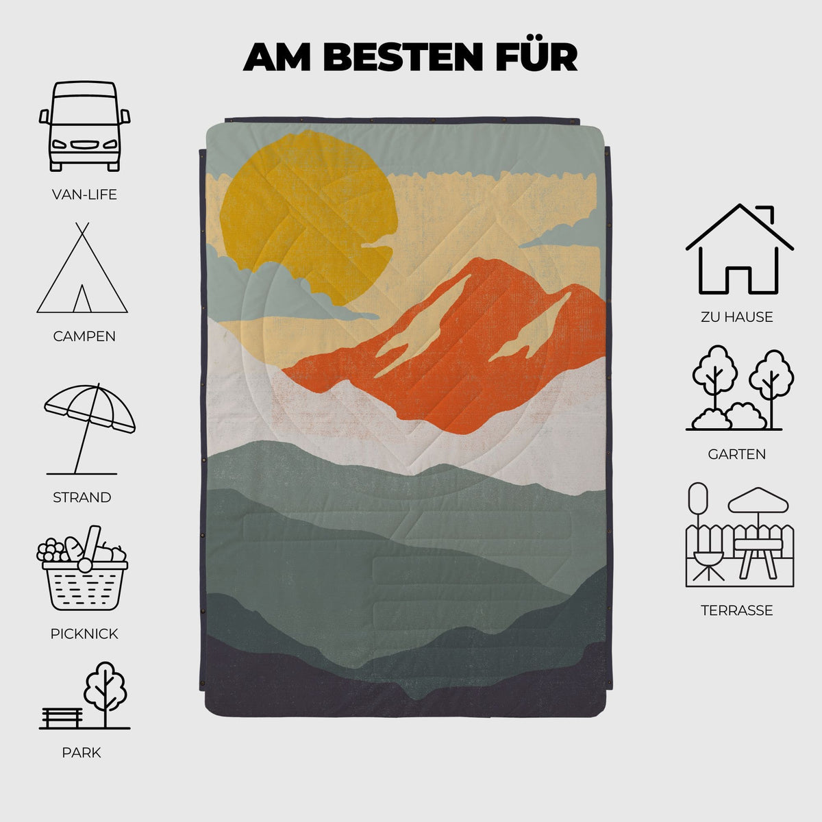VOITED Recycled Ripstop Outdoor Camping Blanket - Nomadnext