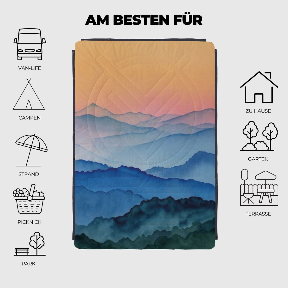 VOITED Recycled Ripstop Outdoor Camping Blanket - Nomadsland