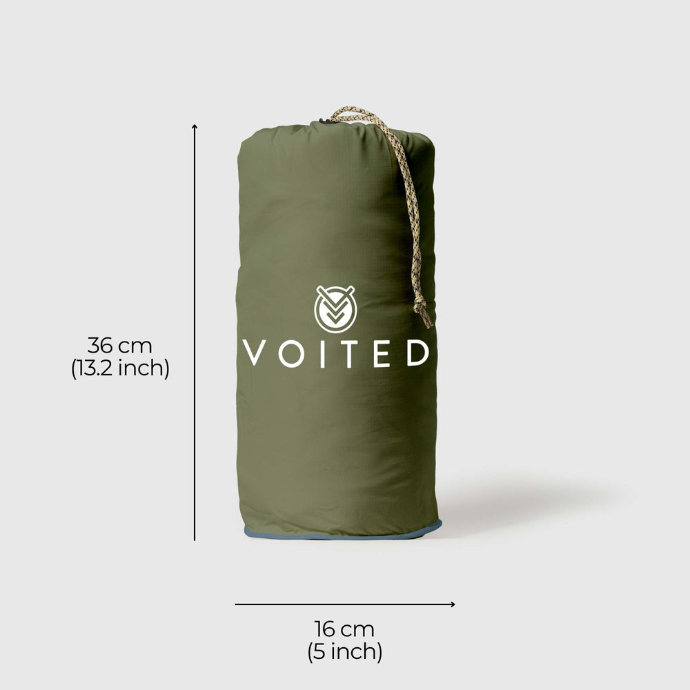 VOITED Recycled Ripstop Outdoor Camping Blanket - Olive/Mountain Spring