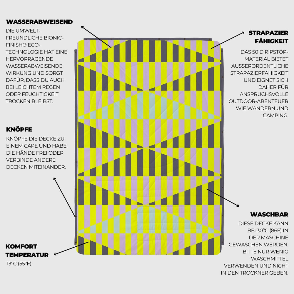 VOITED Recycled Ripstop Outdoor Camping Blanket - Stardust Valley