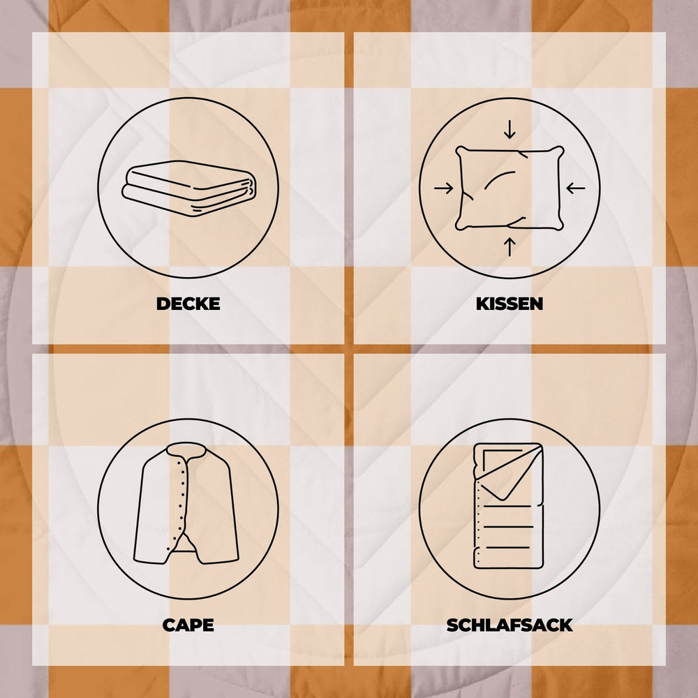 VOITED Recycled Ripstop Outdoor Camping Blanket - Suns Out/Sundial