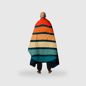 VOITED Recycled Ripstop Outdoor Camping Blanket - Sunset Stripes