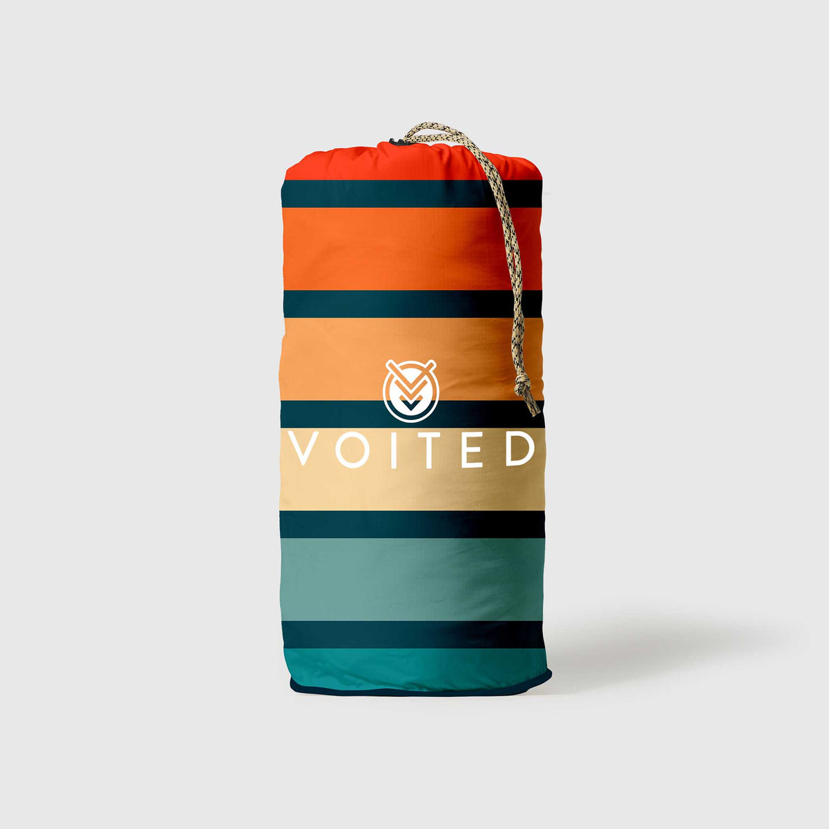 VOITED Recycled Ripstop Outdoor Camping Blanket - Sunset Stripes