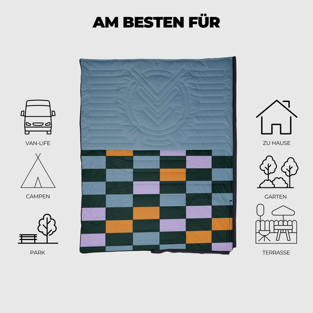 VOITED Slumber Zip Sack Blanket - Cheeckers