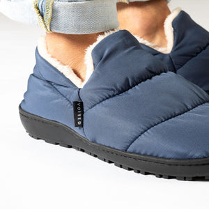 VOITED CloudTouch® Slippers - Lightweight, Indoor/Outdoor Fleece-Lined Camping Slippers - Ocean Navy