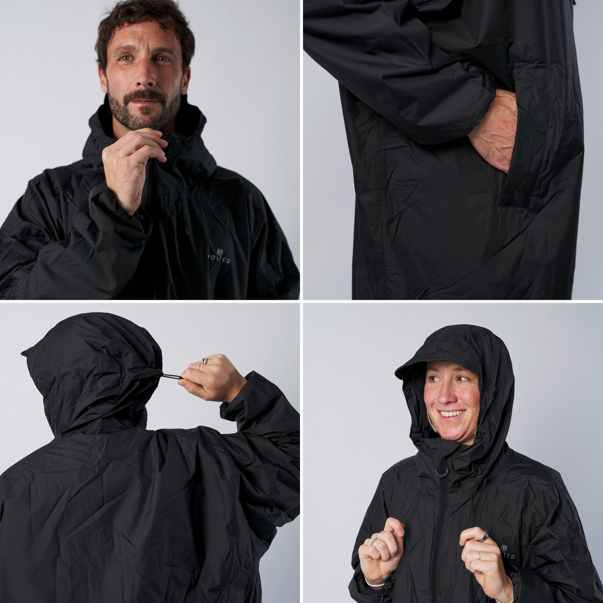 VOITED Allweather Coat - Black